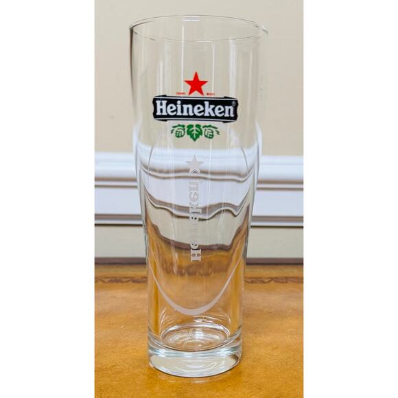 Heineken Holland Beer Pint Glass 16 ounce Authentic from Netherlands NEW - Picture 3 of 7